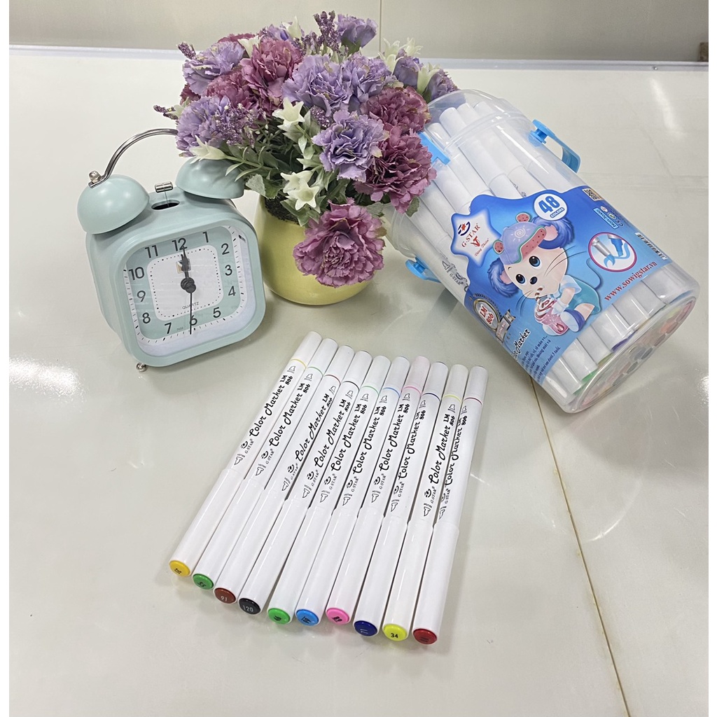 Bộ Bút Lông Dạ Màu Lọ Tròn Gstar 806: 12 - 18 - 24 - 36 - 48 màu
