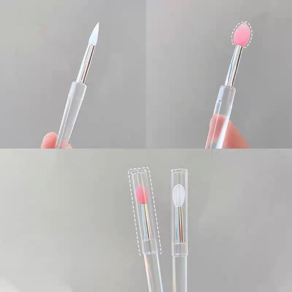 Cọ Trang Điểm Môi / Mắt Chất Liệu Silicon Chống Nhòe Ánh Ngọc Trai Lấp Lánh