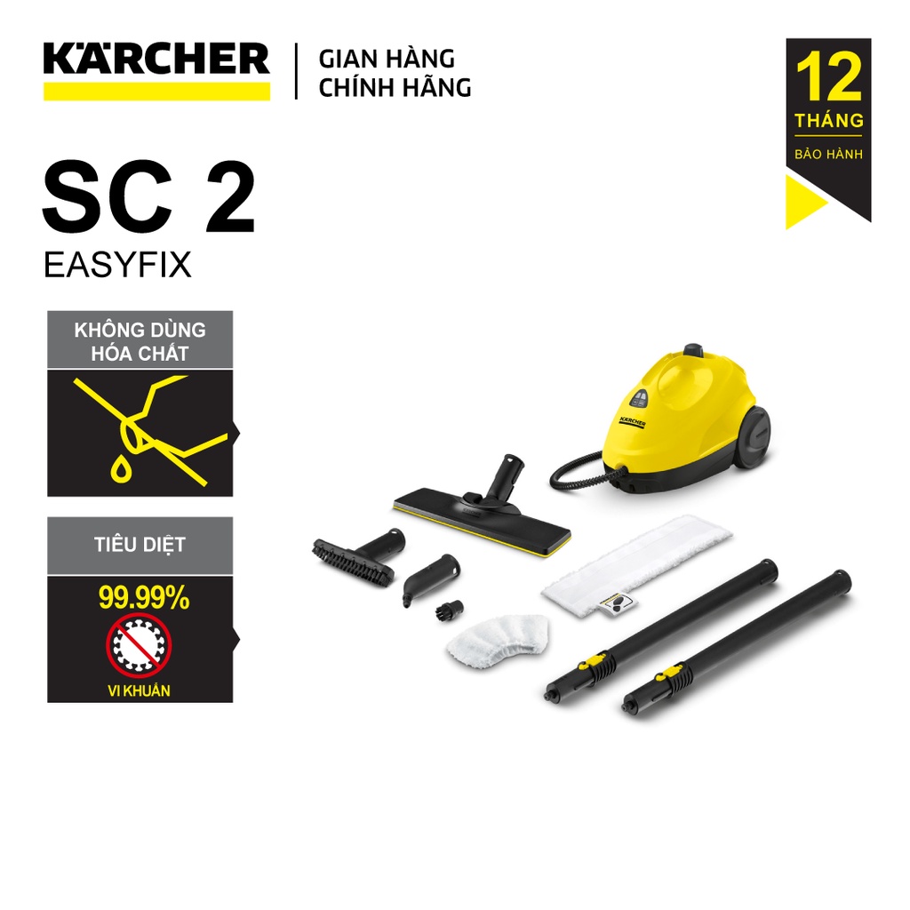 Máy Làm Sạch Bằng Hơi Nước Karcher SC2 Easyfix - Chính hãng, Made in Germany