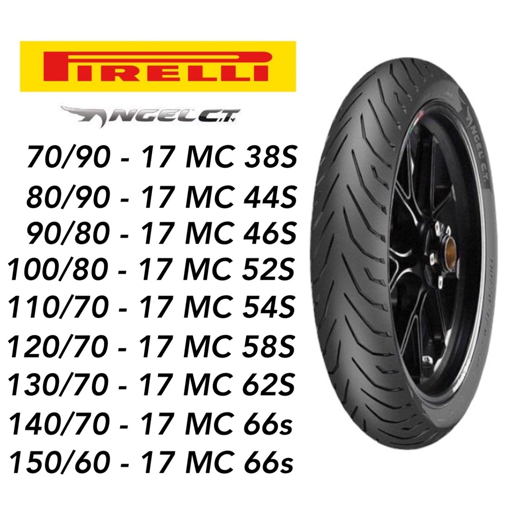 Vỏ Pirelli Angel City size 17 chính hãng đủ size