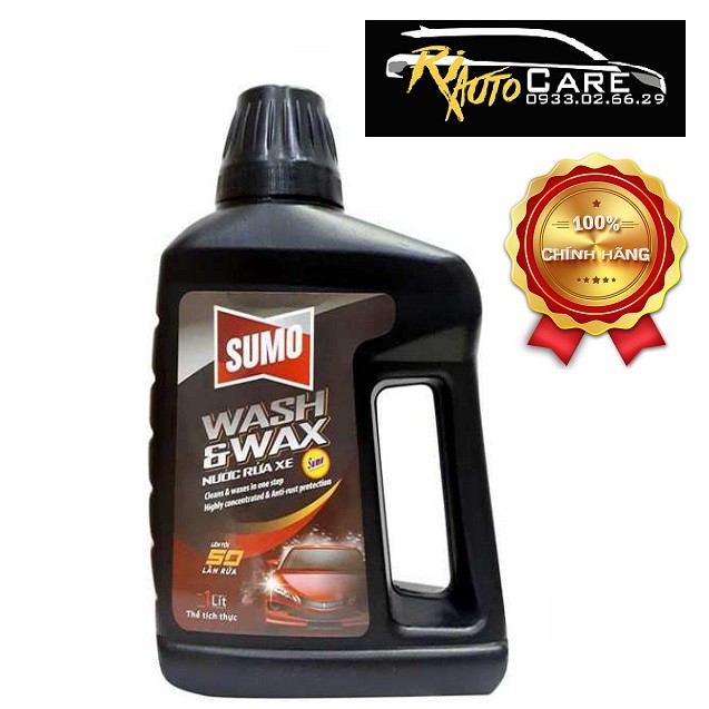 Nước rửa xe bảo vệ màu sơn xe SUMO WASH & WAX 1 lít