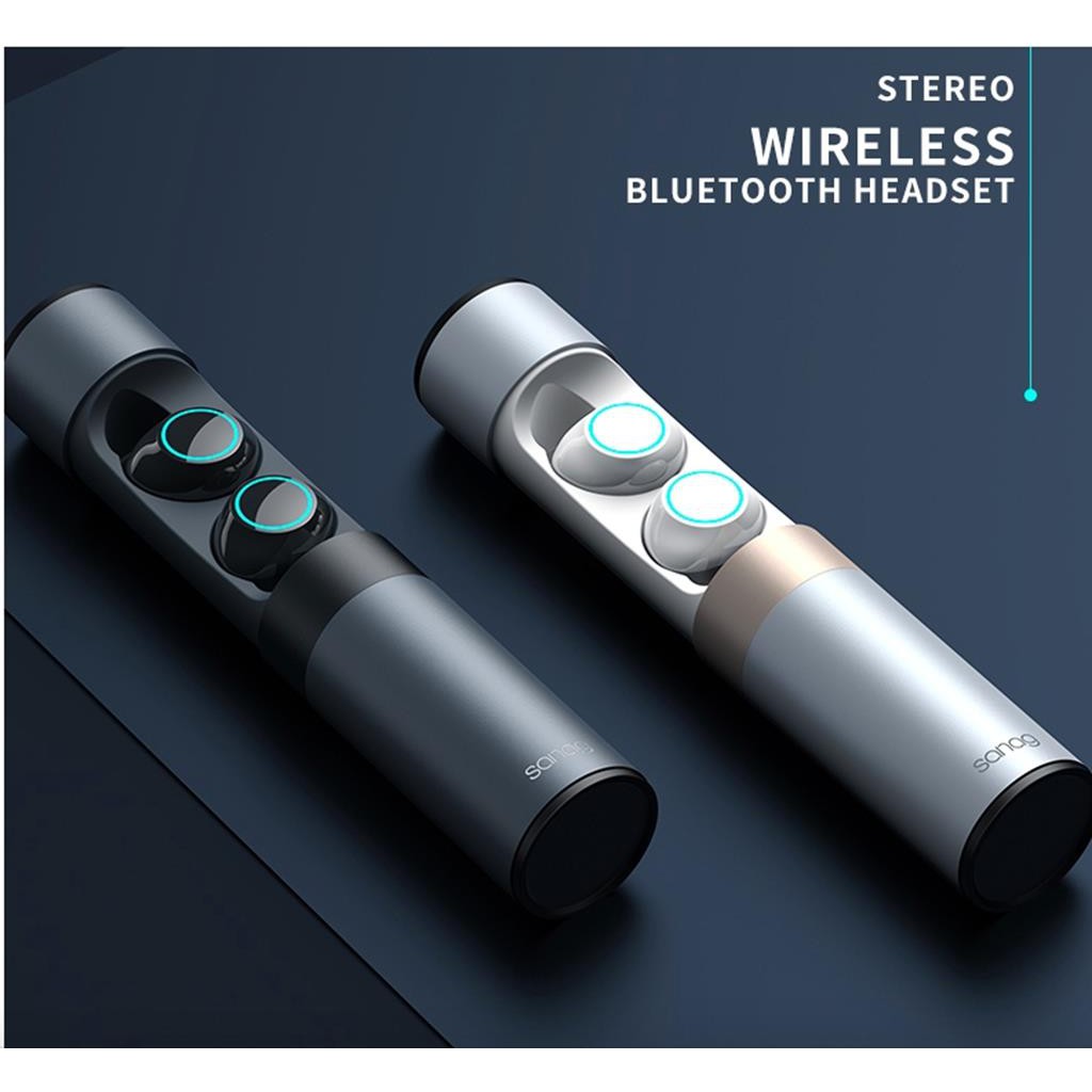 Tai Nghe Bluetooth Không Dây True Wireless Sanag J1 Chống nước IPX7- Cảm ứng chạm cao cấp Kèm hộp sạc -dc3710