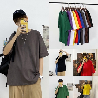 Áo thun tay ngắn màu trơn size S-5Xl thời trang mùa hè cho nam