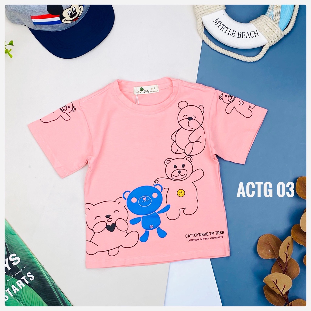 Áo phông cotton LITIBABY, vải hàn, mềm mát, đanh chất, không bai, size đại 10/16T