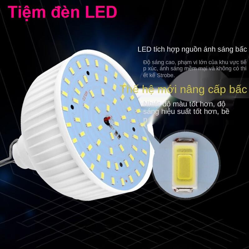 Đèn sạc chiếu sáng ngoài trời LED cao- điện cắm trại Bóng chợ đêm quầy hàng khẩn cấp hộ gia đình mất