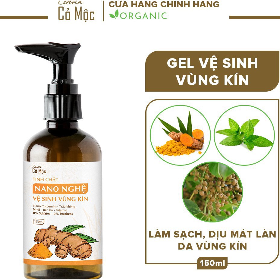 Dung dịch vệ sinh phụ nữ Cenota cỏ mộc 150ml, dung dịch vệ sinh phụ nữ nano nghệ,inis store