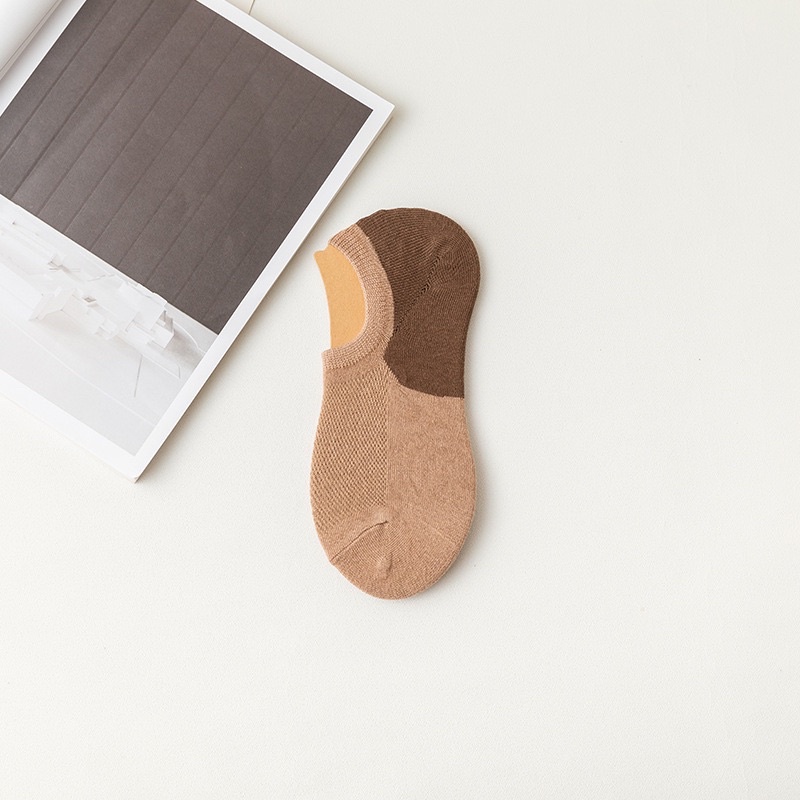 Vớ Tất Lười Phối Màu Sang Xịn Mịn Có Silicon Chống Tuột Gót Chân Chất Cotton Kháng Khuẩn Khử Mùi MRSOCKS - VL010