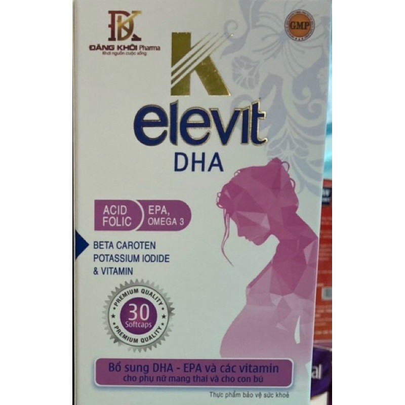 Viên bổ bà bầu K ELEVIT DHA - Bổ sung sắt, acid folic, vitamin cho phụ nữ mang thai và đang cho con bú 30 viên