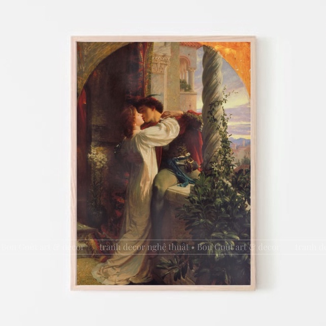 Tranh ROMEO VÀ JULIET - Frank Bernard Dicksee 🖼️ canvas treo tường decor trang trí phòng nghệ thuật Cổ điển