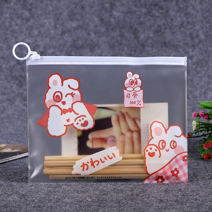 Túi zip lụa đựng bút A5 chống thống nước nhiều mẫu hoạt hình mới nhất dễ thương cho bé gái Home Shop Online