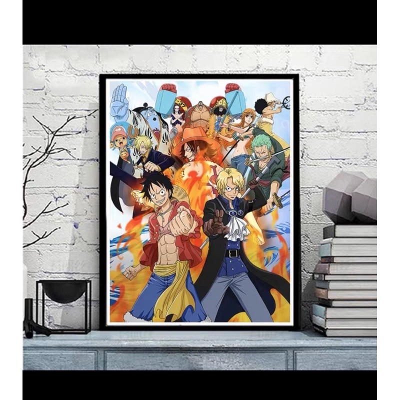 [Sẵn]Tranh Sơn Dầu Số Hoá Tự Tô Hình Đảo Hải Tặc One Piece | BigBuy360 - bigbuy360.vn