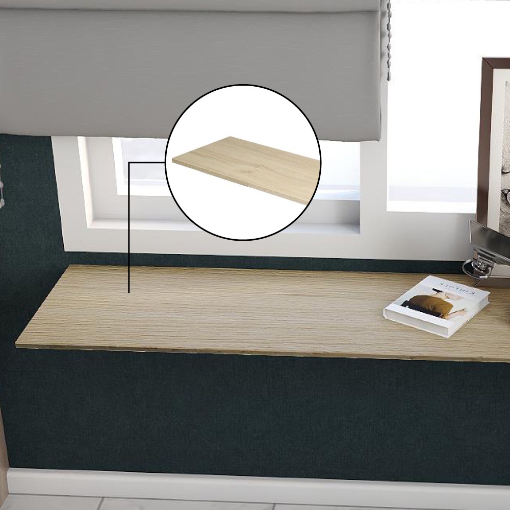 HomeBase STACKO Kệ gỗ trang trí treo tường Thái Lan W30xD120xH1.6cm màu gỗ sồi