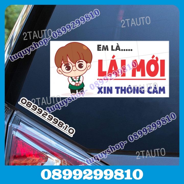 LOGO TEM DÁN EM LÀ LÁI MỚI XIN HÃY THÔNG CẢM, MẪU RIÊNG CHO NAM VÀ NỮ NGỘ NGHĨNH ĐÁNG YÊU HẾT MỨC