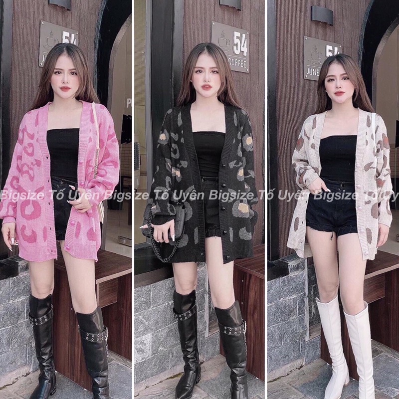 (T.U Bigsize 50-80kg) Áo Cadigan Len Da Báo Chất Dày Hàng Loại 1