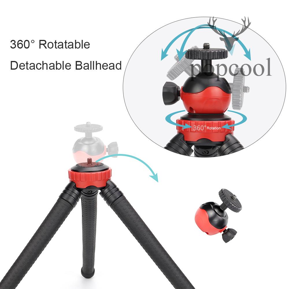 Giá Đỡ Ba Chân Linh Hoạt Kèm Ốc Vít 1 / 4 Inch Xoay 360 Độ° Phụ Kiện Đầu Bi Chịu Tải 2kg Cho Điện Thoại Thông Minh / DSLR / Action | BigBuy360 - bigbuy360.vn