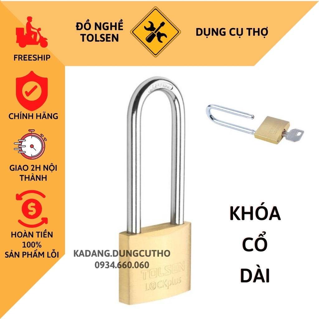 khoá chống trộm đồng cùm dài chính hãng cầu 8 tolsen 55109