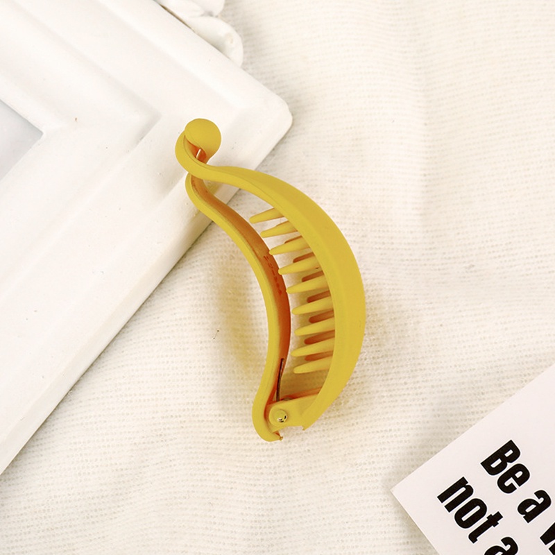 Kẹp Tóc Càng Cua Hình Trái Chuối Màu Kẹo Dễ Thương Thời Trang Cho Nữ