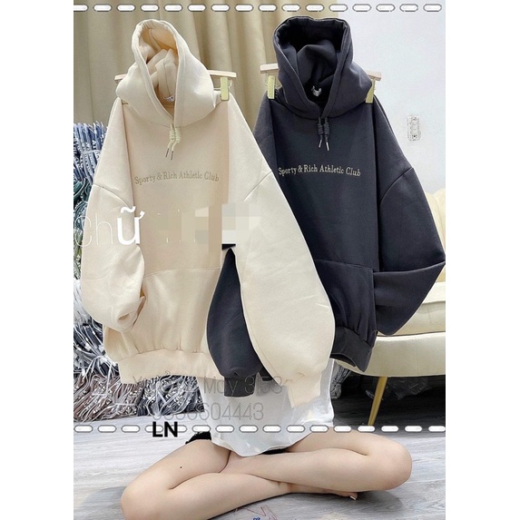 Áo hoodie Spoty dòng chữ nhỏ mũ 2 lớp TH6