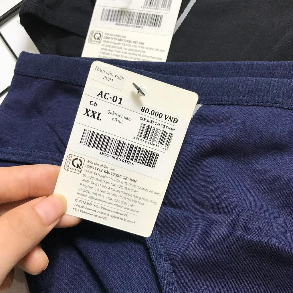 Quần sịp nam tam giác aristino cạp nhỏ cotton mềm mát  AC01
