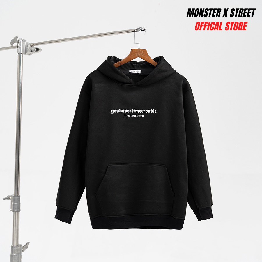 Áo hoodie nỉ bông Monster X Street Cờ Vua nam nữ form rộng thu đông Local Brand