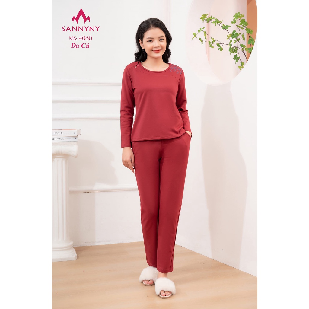 Bộ thu đông mặc nhà cho người trung tuổi SANNYNY code 4060