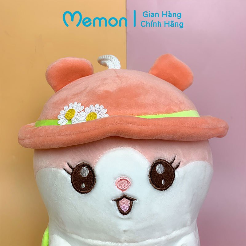 Gấu Bông Chuột Mũ Hoa Cao Cấp Memon