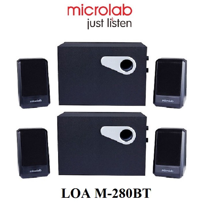 Loa Vi Tính Chính Hãng MICROLAB M-280BT/2.1 Kết Nối Bluetooth