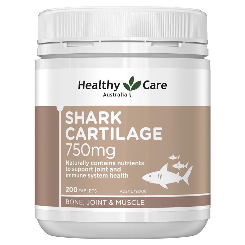 [Date 2023] Sụn vi cá mập Shark cartilage 750mg 200v chính hãng healthycare nội địa Úc