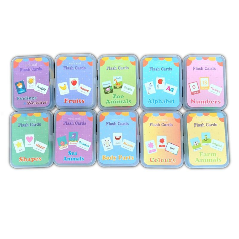 Bộ thẻ dạy học tiếng anh cho trẻ mẫu giáo nhiều chủ đề bằng chất liệu ABS