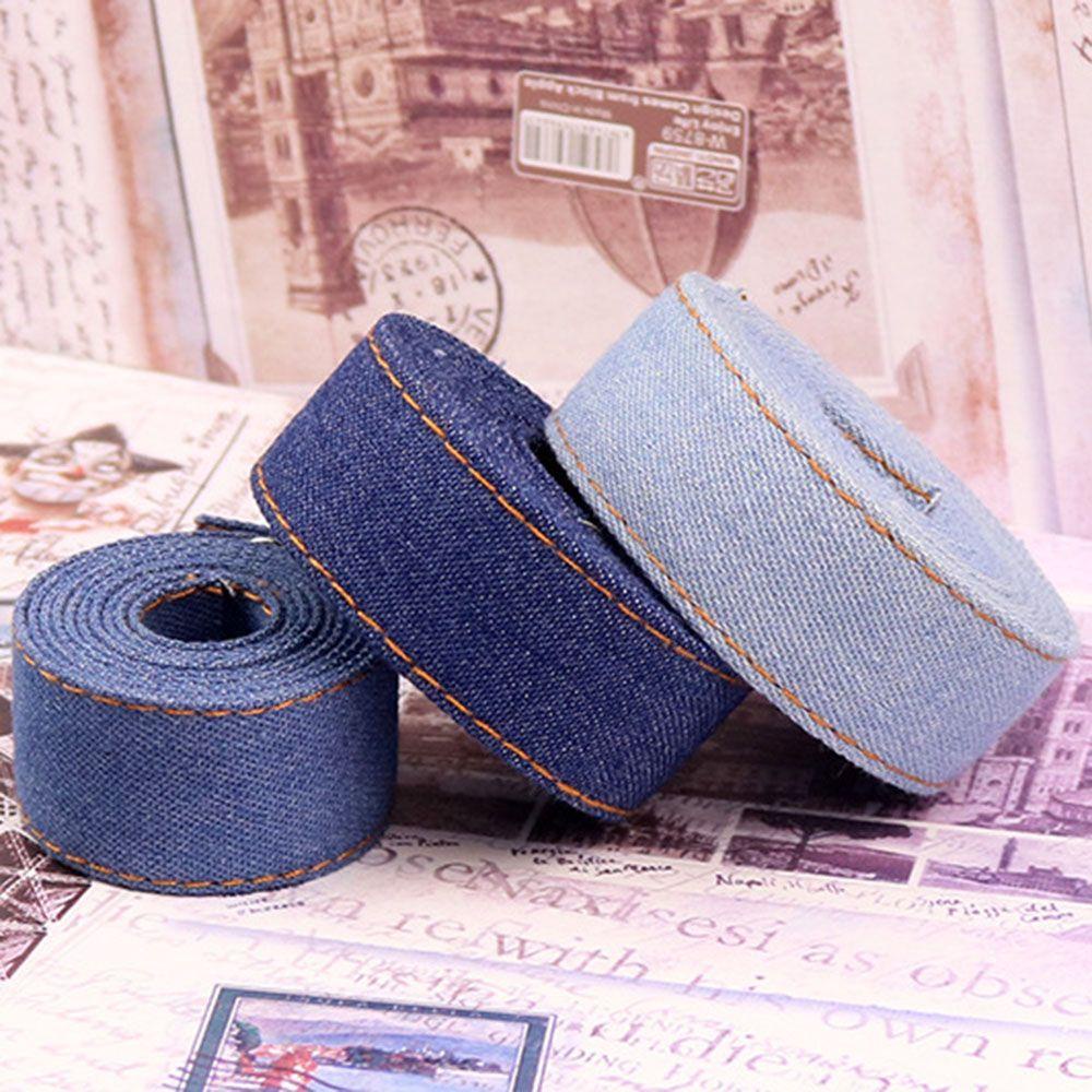 GOGOUP Cuộn Dây Ruy Băng Denim Hai Mặt Dùng Làm Đồ Thủ Công DIY
