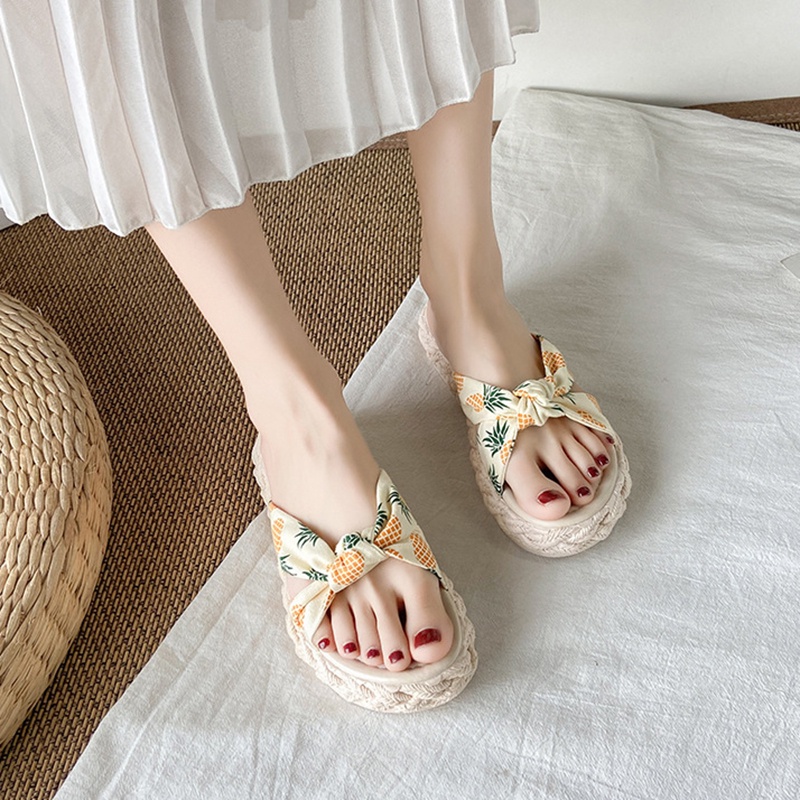 Dép đi biển IELGY thắt nơ thời trang dành cho nữ