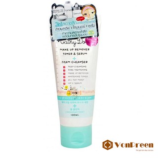 Sữa rửa mặt tẩy trang Cathy Doll Make Up Remover, sạch da, dưỡng ẩm, da trắng sáng mịn