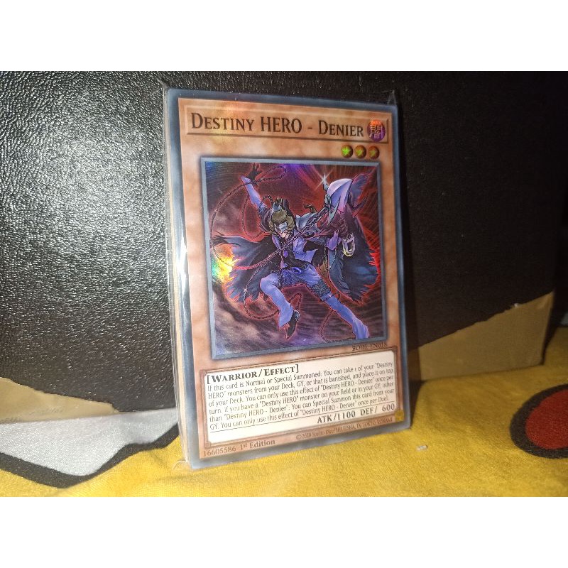 Thẻ bài: Destiny HERO - Denier - BODE-EN018 - Super Rare 1st Edition