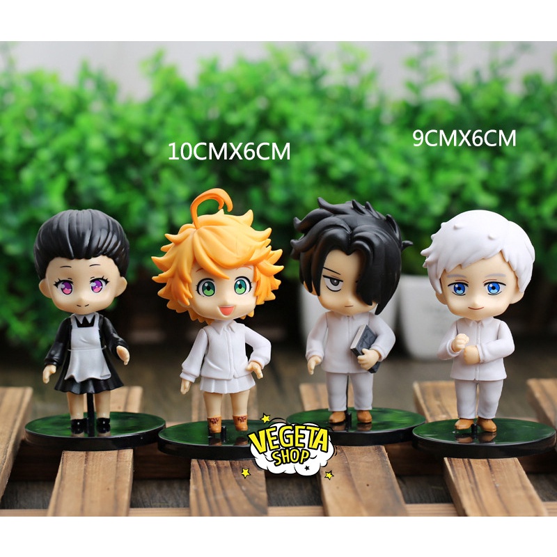 Mô hình Miền Đất Hứa - The Promised Neverland - 4 Mô hình nhân vật chính Emma Norman Ray Isabella tự chọn - Cao 10cm
