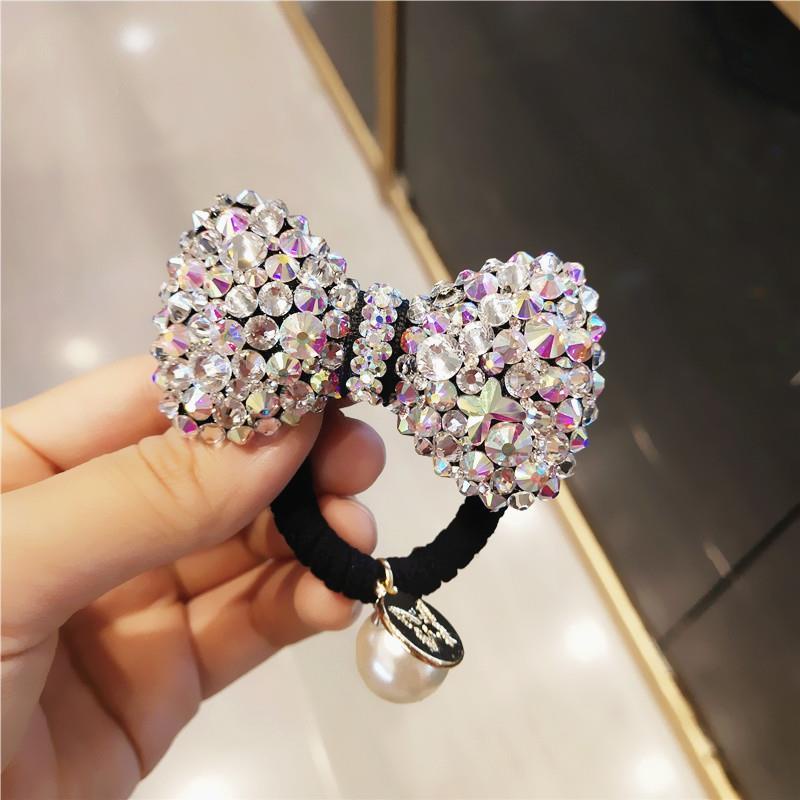 Dây Buộc Tóc Cao Su Đính Đá Đơn Giản Phong Cách Nhật Hàn Cho Nữ