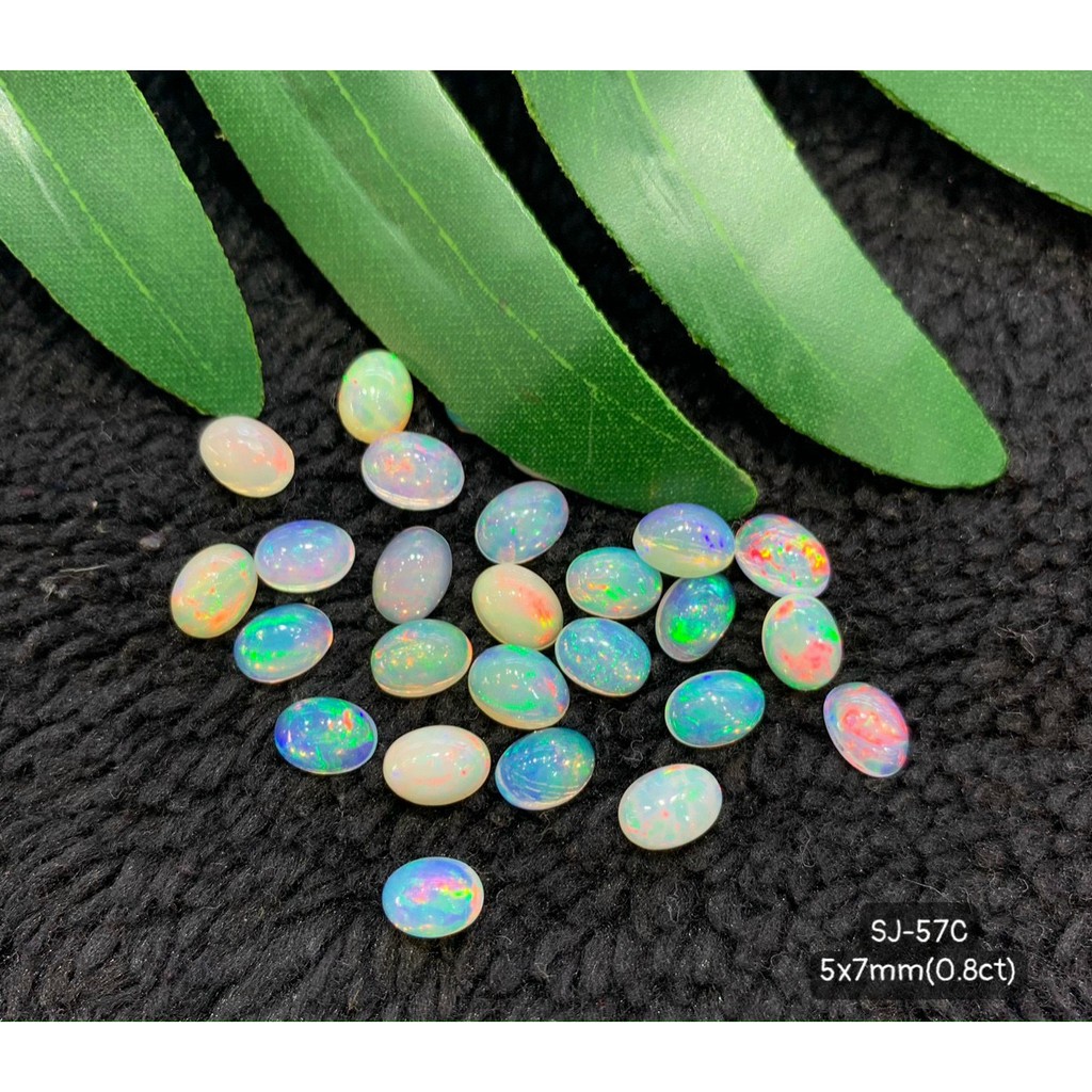 Mặt Đá Opal Màu Lắp Lánh Khỏi Chê Size Nhỏ OVAL 5*7mm-8*10mm