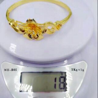 Lắc tay hoa mai đồng non dát vàng