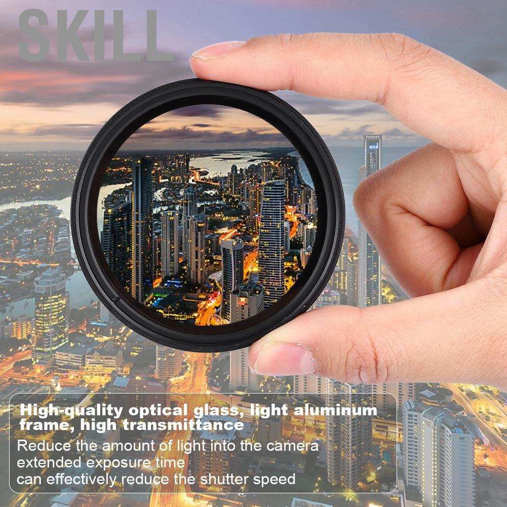 Skill VBESTLIFE Adjustable ND Lens Filter ND2-400 Fader Neutral Density for Canon Nikon Sony