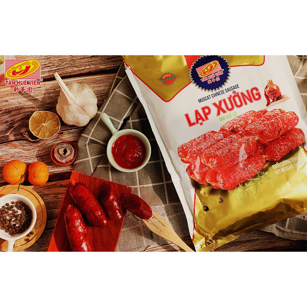 Lạp xưởng tiêu 4 sao Tân Huê Viên (bọc 500g)