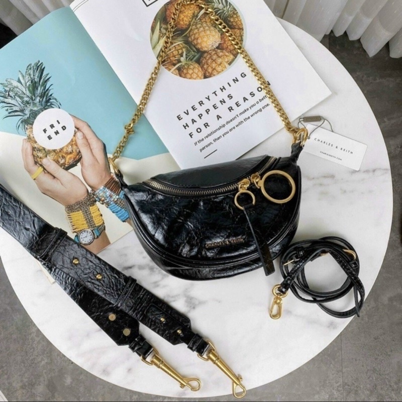 Túi bao tử đeo bụng kèm dây xích và 2 dây da chuẩn 11