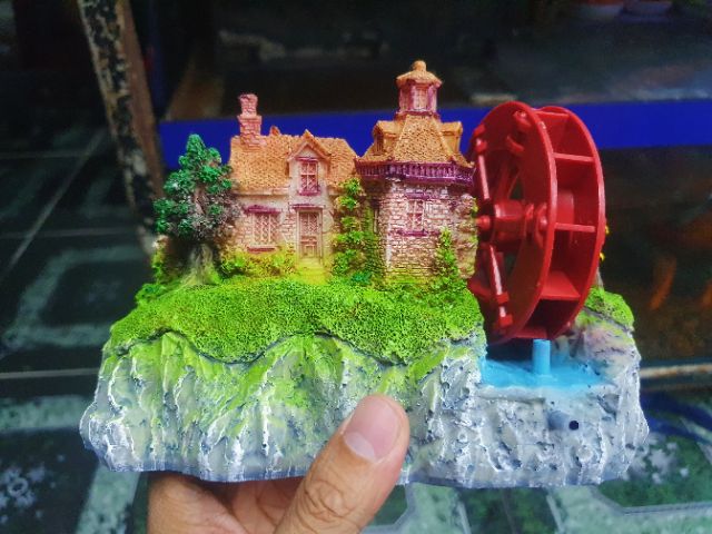 CẢNH NHÀ TRANG TRÍ HỒ CÁ NON BỘ 18x11x11cm
