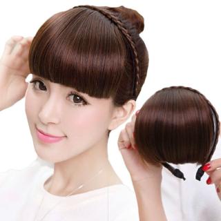 [Hầu Hết Tóc Giả Hoàn Chỉnh Trong Toàn Bộ Mạng] Tóc Giả Mái Ngang Kèm Băng Đô Đội Tóc Mái Ngang Cho Nữ
