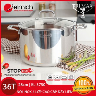 Mua Nồi luộc gà Inox 3 lớp cao cấp đáy liền Emich Tri-max XS EL-3750 đướng kính 28cm - Hàng chính hãng  bảo hành 36 tháng