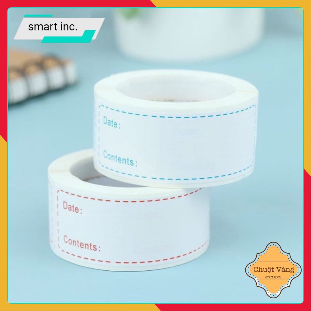 Cuộn 125 Nhãn Dán Ghi Thông Tin Ngày Tháng Giúp Bảo Quản Thực Phẩm Cho Nhà Bếp