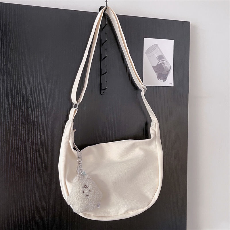 Túi Xách Đeo Vai Màu Trơn Phong Cách Nhật Bản Thời Trang Cho Nữ