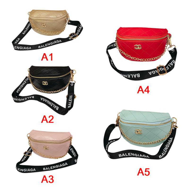 BBdoll Children Girl PU Versatile Small Fragrance Chain Casual Simple Rhomboid Messenger Waist Pack Bag