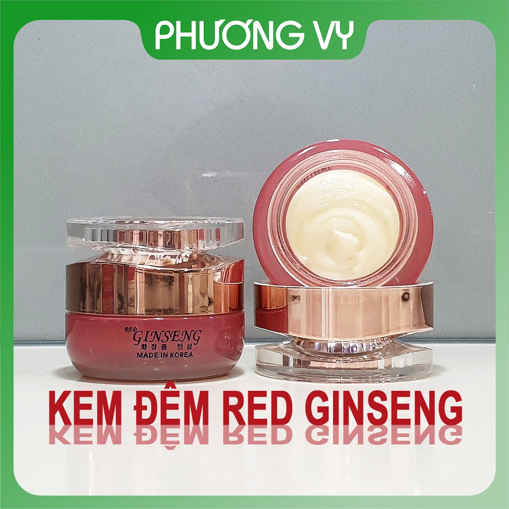 Kem đêm Red Ginseng Hồng Sâm, giúp làm sạch nám tàn nhang và dưỡng trắng da, kem sâm, mỹ phẩm Ginseng.