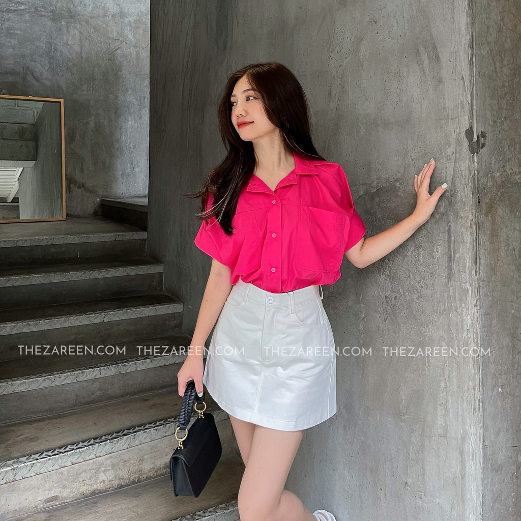 ZAREEN | ÁO SƠ MI 2 TÚI ZAREEN SOM59 - HỒNG