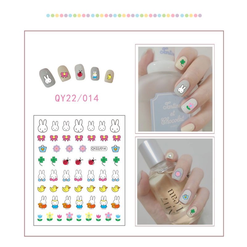 Miếng Dán Trang Trí Móng Tay Hình Hello Kitty, Hình Cute dễ thương