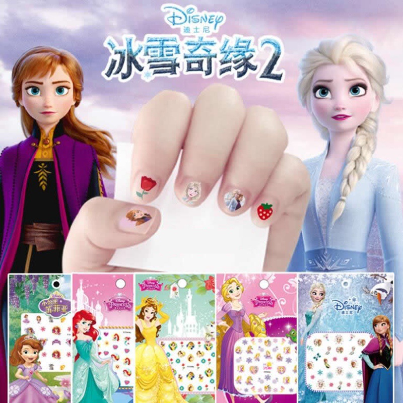 Miếng Dán Trang Trí Móng Tay Họa Tiết Công Chúa Disney Xinh Xắn